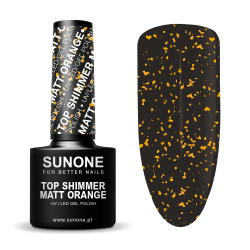 Gela laka - virskārta, SUNONE Top shimmer matt orange 5g