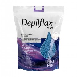 Depilflax 100 Elastīgs depilācijas vasks ar zemu kušanas temperatūru Ultraflex Blue 1kg.